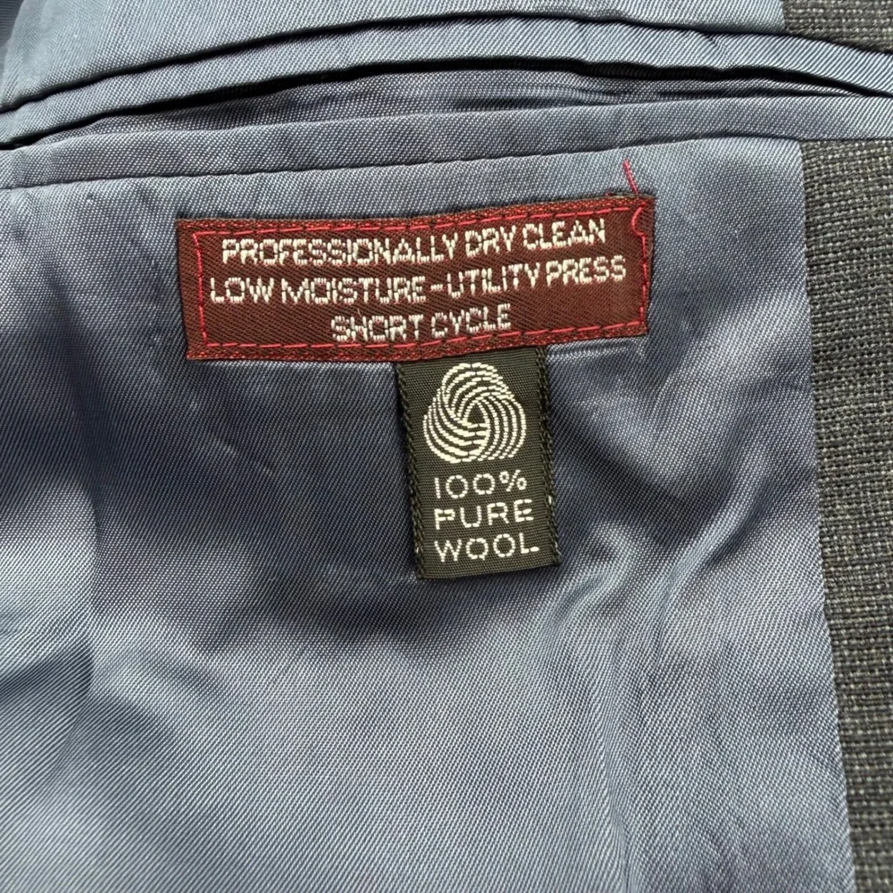 Jos. A. Bank Exec Collection Mens Gray 100% Wool Blazer Sport Coat USA Made 42R